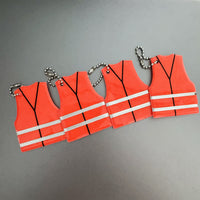 Reflective Vest Keychain Pendant for Safety and Visibility