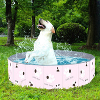 Foldable Pet Swimming Pool and Bathtub for Dogs and Cats, Portable Collapsible Pet Bathing Tub