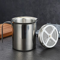 Double-Layer Stainless Steel Manual Milk Frother for Coffee and Cold Milk