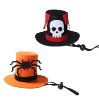 Pet Halloween Skull Spider Hat for Dogs and Cats - Festive Headwear Photo Prop