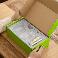 Japanese Style Glass Matcha Tea Set with Whisk and Stand, 7-Piece Kit