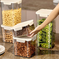 Airtight Food Storage Containers with Lids - Clear Plastic Kitchen Pantry Organizers for Cereal, Grains, Spices