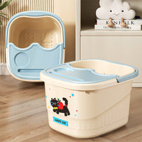 Portable Thickened Foot Spa Tub with Rollers and Massage Function for Home Use
