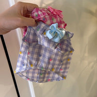 Plaid Dog Shirt for Small Breeds, Puppy, and Cats - Lightweight Spring/Summer Pet Apparel
