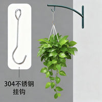 Stainless Steel Hanging Hooks for Planters & Decor - Indoor/Outdoor Wall & Balcony Mount