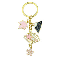 Studio Ghibli Faceless Man Cherry Blossom Mount Fuji Keychain Cartoon Pendant