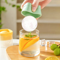 Food Grade Silicone Sphere Ice Ball Mold for Whiskey and Cocktails, Large Round Ice Cube Maker for Home Bar