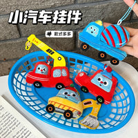 Cartoon Plush Construction Vehicle & Monster Keychain Pendant for Bags and Keys