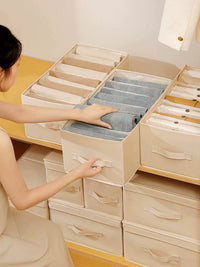 Drawer-Type Wardrobe Clothes Storage Box with Lid or Lidless, Deep Gap Organizer for Underwear, Pants, T-Shirts