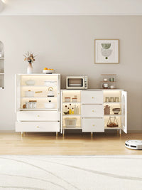 French Cream Style Sideboard Buffet Cabinet for Living Room Dining Room Kitchen Storage