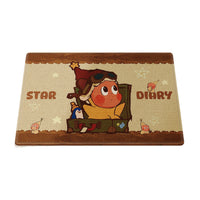 Cartoon Star Bear Diatomaceous Earth Bath Mat with Strong Absorbency and Non-Slip Backing