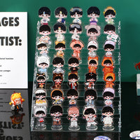 Acrylic Tiered Display Stand for Badges, Postcards, and Cosmetics