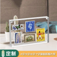 Acrylic Double-Sided Magnetic Photo Frame Display Stand