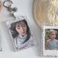 Ins Style Star Glitter Acrylic Card Holder for ID Photos and Small Cards