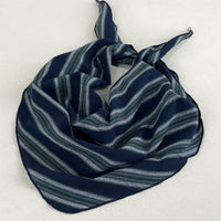 Vintage Striped Cotton Linen Scarf for Women - Neck Warmer, Headband, or Small Kerchief