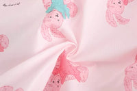 Kids' Cartoon Print 100% Cotton Pajama Set Long Sleeve Button-Down Top and Pants