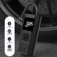 Portable Car Tire Inflator with LED Emergency Light, Smart Air Pump for Car and Bicycle Tires