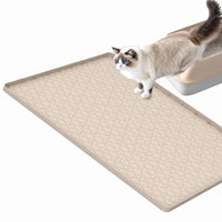 Silicone Cat Litter Mat, Easy Clean, Non-Slip, Splash-Proof Pet Mat, Waterproof & Wear-Resistant