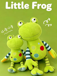 Comfort Clown Frog Plush Toy Cartoon Green Frog Stuffed Animal Soothing Pillow Doll Kids Gift