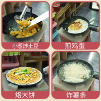 Mini Kitchen Playset with Real Cooking Function for Kids, Simulation Cookware Toy for Boys and Girls