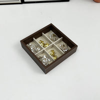 Walnut Wood Jewelry Display Tray for Earrings, Rings, Necklaces, and Collectibles