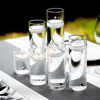 Nordic Style Clear Glass Candle Holder Cylindrical Aromatic Candle Cup for Wedding & Dining Decor