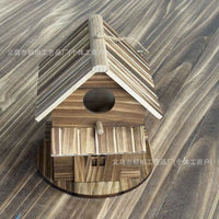 Wooden Birdhouse Outdoor Hanging Bird Feeder Nest for Small Birds