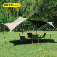 Thickened Black Glue Oxford Cloth Tarp for Outdoor Camping Picnic Beach Sunshade Rain Shelter