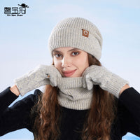 Winter Knit Beanie Hat, Scarf, and Gloves Set for Men and Women