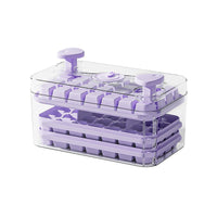 Ice Cube Tray with Lid and Storage Bin, Food-Grade Silicone Press-Type Ice Maker for Refrigerator, Homemade Ice Cubes