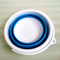 Foldable Silicone Fishing Bucket Portable Thickened Collapsible Water Pail for Outdoor Fishing and Car Use