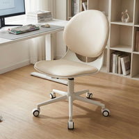 Ergonomic Home Office Chair with Adjustable Height and Silent Wheels for Study, Living Room, or Vanity