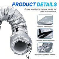 Portable AC Hose Insulation Sleeve - Waterproof & Insulated Cover for Air Conditioner Exhaust Hoses