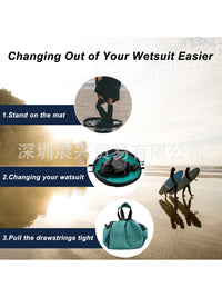 Waterproof Changing Mat Bag for Surfing Swimming Diving Wetsuits - Portable Storage Tote