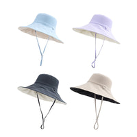 Women's Reversible Ice Silk Sun Hat with Wide Brim, UV Protection for Outdoor Activities