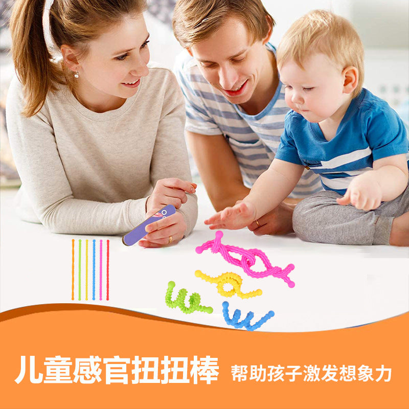 Silicone Sensory Twist Sticks for Kids - Early Education & Interactive Play