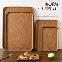 Ins Style Wood Grain Serving Tray for Coffee, Dessert, and Storage