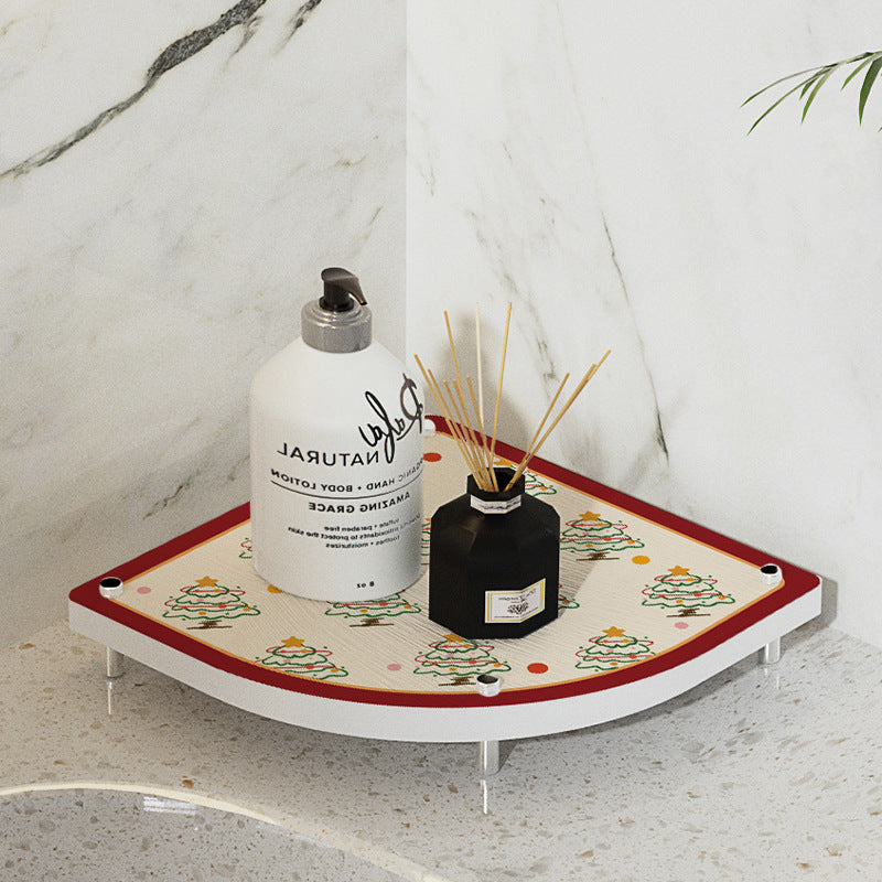 Diatomaceous Earth Bathroom Countertop Organizer Tray for Toothbrushes and Toiletries