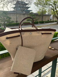 Canvas Tote Bag for Women, Korean Style Minimalist Handbag