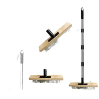 Detachable Steel Wire Brush Set for Moss and Rust Removal on Floors and Patios