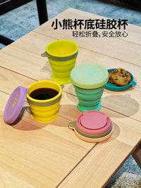 Msquare Collapsible Silicone Travel Cup and Bowl Set for Kids