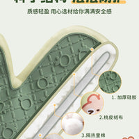 Heat Resistant Silicone Oven Mitts for Baking and Cooking, Non-Slip Microwave Gloves