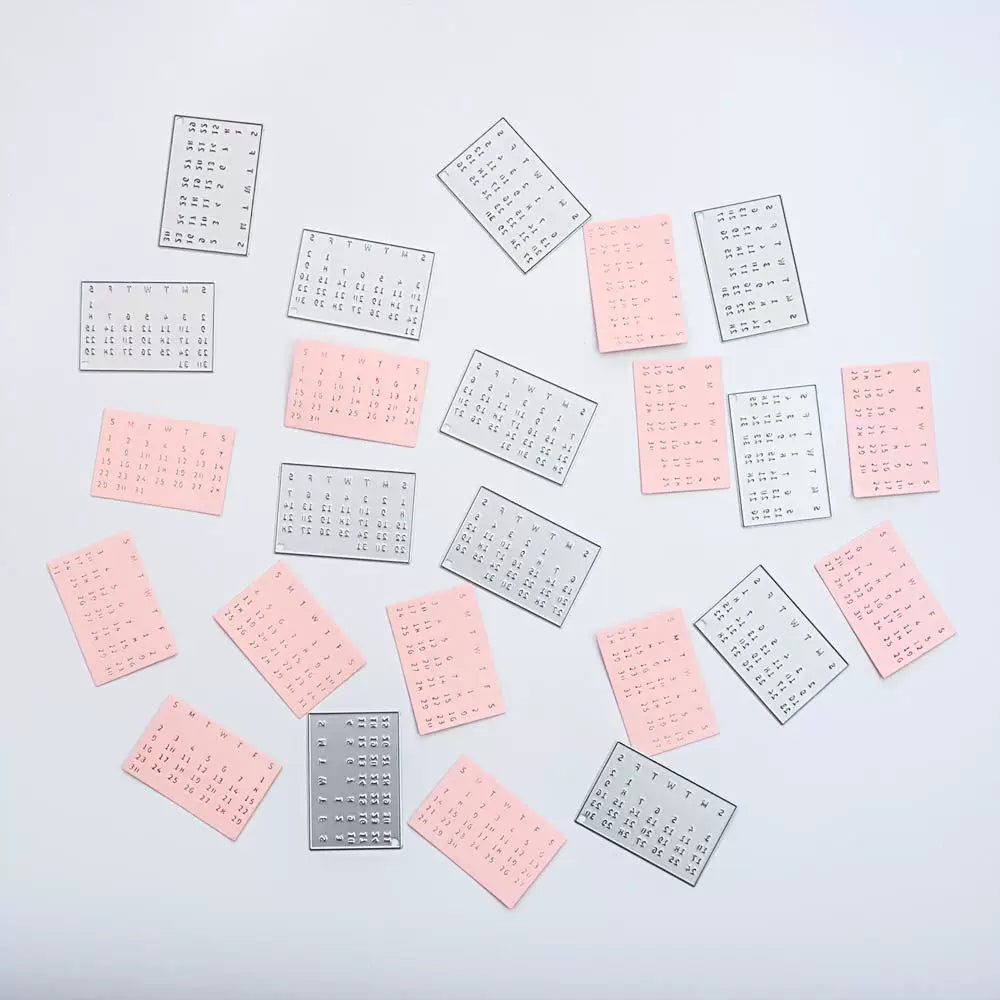 Perpetual Calendar Embossing Die Cuts for DIY Paper Craft and Card Making