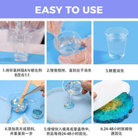 DIY Crystal Clear Epoxy Resin Kit for Jewelry Making and Crafts, Self-Degassing Formula