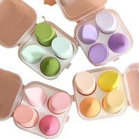 4-Piece Makeup Sponge Set with Storage Box