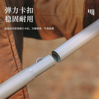 25mm Outdoor Awning Tent Poles, 4-Section Iron Rods for Camping