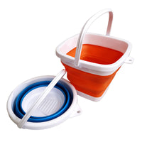 Foldable Silicone Fishing Bucket Portable Thickened Collapsible Water Pail for Outdoor Fishing and Car Use