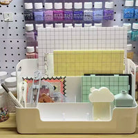 Portable Storage Box for Perler Beads Boards, Stationery, and Cosmetics