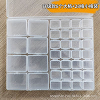 Clear Acrylic Jewelry Organizer Box with Multiple Compartments for Earrings, Rings, Necklaces, and Nail Art Supplies