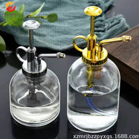 Vintage Glass Plant Mister with Bronze/Gold/Silver Pump for Indoor/Outdoor Gardening